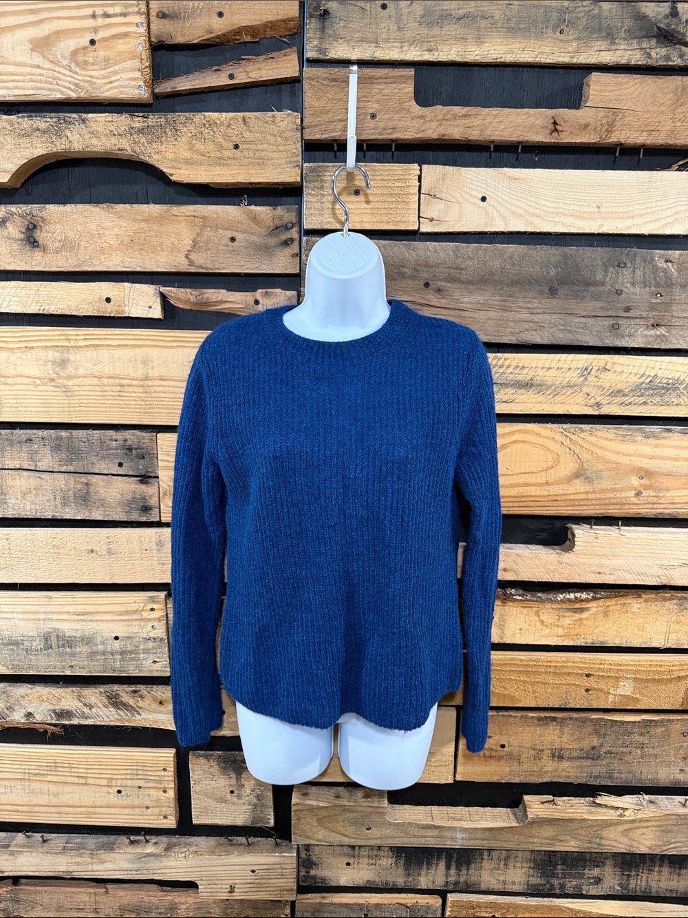 Banana Republic Blue Wool/Alpaca Blend Cozy Ribbed Sweater Size XS